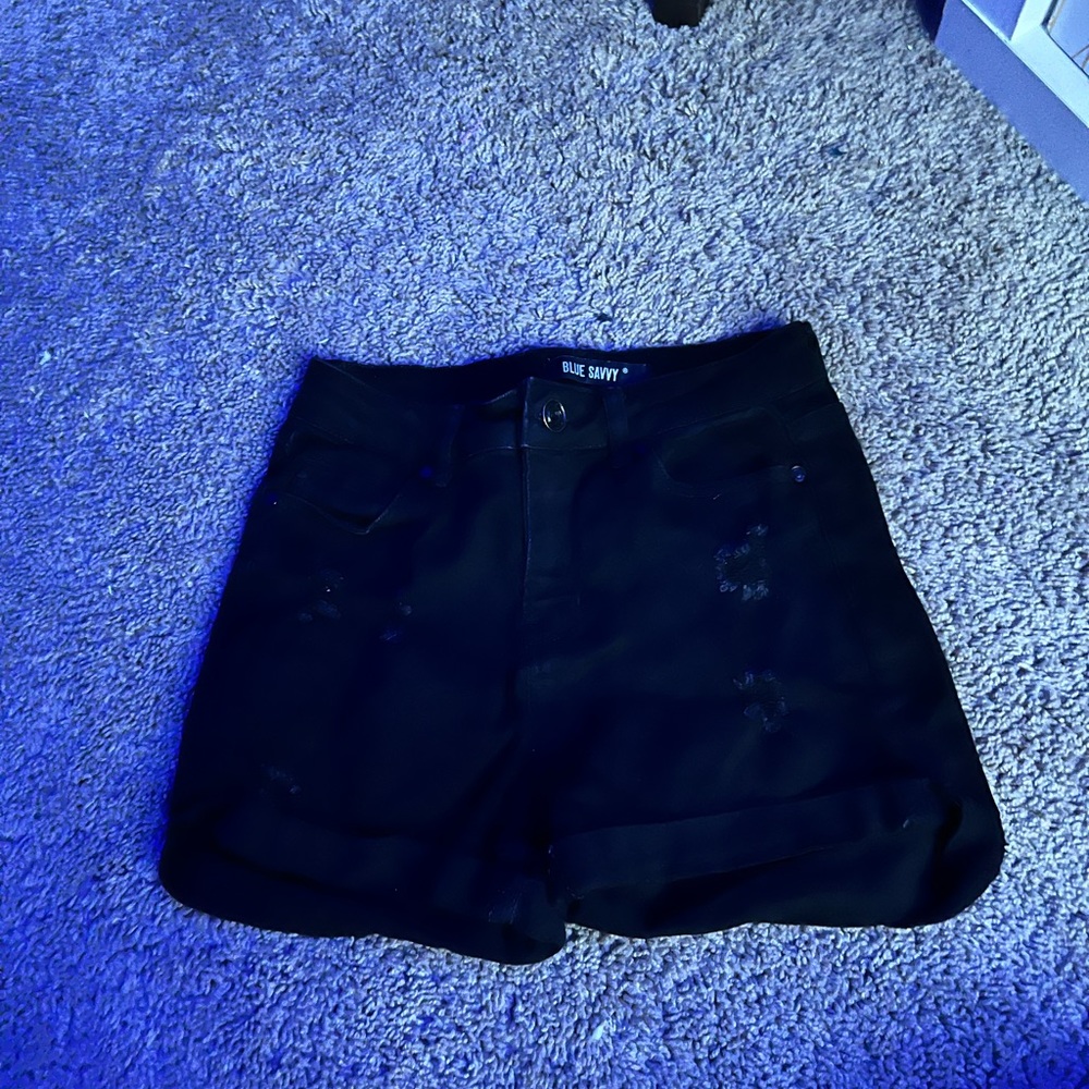 Black ripped shorts